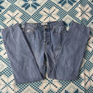 RSQ‎ Women’s High Rise Straight Leg Distressed Blue Denim Jeans Size 27
